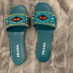 Prada jewel sandals, size 40